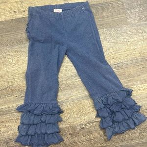 Ruffle Butts 4T Pants (blue Jean blue) Cotton & Lycra